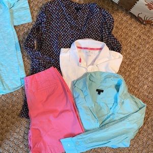Talbots Bundle of 3 Tops, 1 Shorts sz Med/8/10